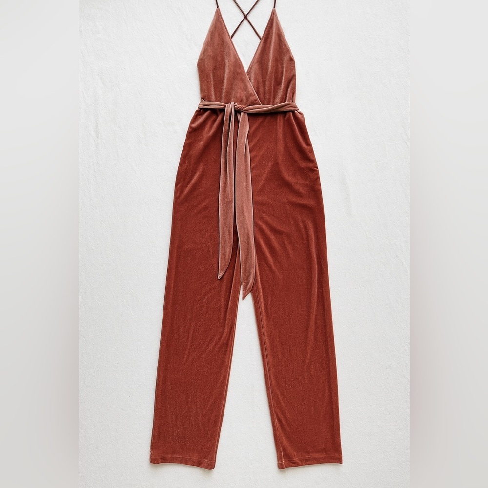 Stunning Express Velvet Wrap Jumpsuit — Size 00